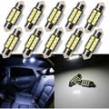 31MM C5W LED-lampe LED-pendellampe med 2835 8SMD 6500k for bilens innertak DC12V 10 stk
