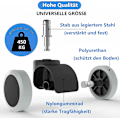 Miniatyrbillede 2 af 5: Kontorstolshjul (sæt med 5) - 11mmx22mm Erstatningshjul til hårde gulve til gamerstole