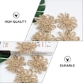 Miniatyrbild 3 av 4: Säckvävsblommor Set Säckväv Hantverk Hampa Rep Tusensköna Rustik DIY Hantverk Jute Linne Blomma Jul Bröllop Fest Dekoration 5st brun