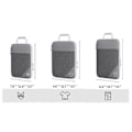 Miniatyrbilde 2 av 5: 3 stk bærevesker Reise komprimerbar oppbevaringspose sett Mesh Visuell bagasjeorganisator, svart