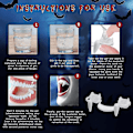 Miniatyrbilde 4 av 5: 4 stk. Retractable Vampire Fangs Kit Teleskopiske Tenner Fangs Braces Falske Gebiss Medhalloween Party Fangs (3 stk Normal), Halloween Ornament Man