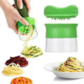 Miniatyrbilde 4 av 5: Håndholdt grønnsaksskjærer, Zucchini Spaghetti Maker Grønnsak Zoodle Maker Veggie Spiralizer Spiral Slicer