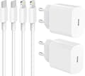 (2-PACK) 2M iPhone 20W USB C snabbladdare OCH USB-C till Lightning kabel 2 meter