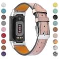 Fitbit Charge 6/5 Genuine Leather Adjustable Wristband - Premium Light Pink Strap Pink Gold Pink gold Fitbit Charge 6