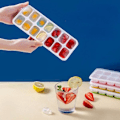 Miniatyrbild 3 av 5: 2-pack - Isform - Iskubslåda med Lock / Isbricka - 28 Isbitar Multicolor multifärg
