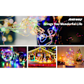 Miniatyrbild 5 av 5: Solcellsslinga utomhus 200 LED 8 lägen 22M solcellsdriven