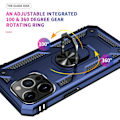 Miniatyrbilde 5 av 5: iPhone 13 Pro Max - Støtsikkert Hybrid Armor Ring Deksel - Blå