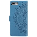 Miniatyrbilde 3 av 5: iPhone 7/8 Plus - Mandala Lommebokdeksel - Blå Blå