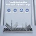 Miniatyrbild 3 av 5: Hopfällbart Bluetooth-tangentbord, trådlöst hopfällbart rese-tangentbord med siffertangentbord, bärbart kompakt laddningsbart tangentbord
