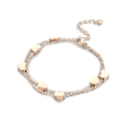 Miniatyrbilde 3 av 4: Kjærlighet rustfritt stål lenke kjede tomt hjerte charms armbånd for par Toggle Clasp Closure-2pcs