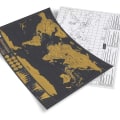 Miniatyrbillede 4 af 4: Scratch Off Verdenskort Til Rejsende, Sort Og Guld Kort 82 X 59 Cm