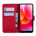 Miniatyrbillede 4 af 5: Motorola Moto G51 Etui Skin Touch Læder Rød