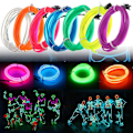 Miniatyrbilde 3 av 5: Fleksibel LED-stripe Neon Tau El Wire String Bil Glød Lys Ambient Belysning Usb