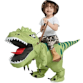 Miniatyrbilde 1 av 5: Oppblåsbar Dinosaurkostyme for Riding T Rex Luft Oppblåsbar Morsom Utkledning Fest Halloween Kostyme for Barn