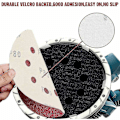 Miniatyrbillede 2 af 5: 225mm slibeskiver, 25 P120 korn 10 hullers runde slibeskiver, til langhalsede slibemaskiner, gipsvægslibere og girafslibning