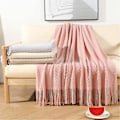 Miniatyrbillede 4 af 5: Kælen blød fluffy super blød vendbar tæppe som fleece tæppe sengetæppe sofa 130 X 150 Cm(pink