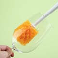 Pikkukuva 3 / 5: Pitkävartisten monitoiminen kupinpesuharja puhdistusharja Viisi yhdessä kupinharja pulloharja olkiharja Porkkanamalli (Oranssi)