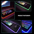 Miniatyrbild 4 av 5: RGB Gaming Mouse Pad 800×300×4mm Thick Extended Gaming Mouse and Keyboard Pad with Non-Slip Rubber Base and 7 Lighting Modes