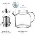 Miniatyrbillede 2 af 5: 1500 ml tekande til komfur med indsats i borosilikatglas, klar vandkande, tebrygger til løse teer, varmt/iskoldt vand, juice og drikke