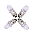 Miniatyrbilde 2 av 4: 5 stk E10 LED-pære E10 DC 3v 4.5v Instrumentpære E10 Indikatorpære Gammeldags lommelyktpære