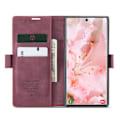 Miniatyrbillede 2 af 5: CASEME Samsung Galaxy S23 Ultra Etui Flip Læder Vinrød