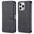 Miniatyrbillede 1 af 5: iPhone 13 Pro Max - AZNS Slim Læder Etui - Sort
