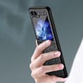 Miniatyrbild 5 av 5: Samsung Galaxy Z Flip 5 Skal Litchi Läder Safirblå
