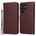 Miniatyrbillede 1 af 5: Samsung Galaxy S23 Ultra Etui Læder Brun