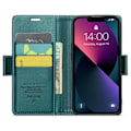 Miniatyrbillede 2 af 5: CASEME iPhone 15 Plus Etui Læder RFID Grøn