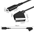 Pikkukuva 2 / 5: Uusi tyyli HDMI - SCART -kaapeli 1 metriä pitkä suora liitäntä co musta 1m
