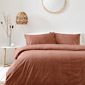 Miniatyrbilde 1 av 3: The Linen Yard Claybourne Dynetrekksett Enkeltseng Pecan Pecan Enkel