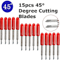 Miniatyrbilde 2 av 4: 15 stk 45 graders skjærende plotter wolfram kniver karbidverktøy for Roland Cutter
