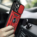 Pikkukuva 3 / 5: iPhone 14 Kuori Armor Hybrid Ring CamShield Punainen