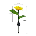 Miniatyrbillede 2 af 5: 3x Led sol solsikke blomsterlys udendørs vandtæt have dekoration lys have græsplæne dekoration