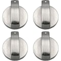 Miniatyrbilde 1 av 4: 4 stk komfyrknapper gasskomfyrknapper metall gasskomfyrknappkontroll gasskomfyrknapper metall komfyrknapper for kjøkken 6mm