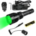 Super Green Light Flashlight Remote Control Rechargeable Tactical Flashlight Waterproof Hunting Flashlight 2023 NEW