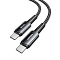 Miniatyrbillede 1 af 5: ESSAGER 2m 240W PD USB-C - USB-C Nylonkabel Sort