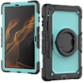 Miniatyrbilde 2 av 5: For Samsung Tab S7 Plus T970 / T975 (2020) / Tab S7 Fe (2021) Anti-drop Tablet Case Hard PC + Case med stativ Svart Babyblå PC ingen