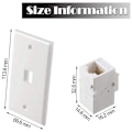 Pikkukuva 3 / 5: 8 kappaletta Ethernet-seinälevyä, Rj45 Cat6 naaras naaras liitinlevy Ethernet-kaapeli