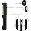 Miniatyrbillede 4 af 5: Genopladelig LED-arbejdslampe, 2 stk. 350 lumen COB mekaniker lommelygte ultra kraftig lommelygte inspektionslampe