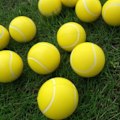 Miniatyrbillede 3 af 5: Bløde skumtennisbolde, 12 stk. hoppebolde med højt opspring, bløde bolde indendørs og udendørs sportssvamptennisbolde til børn (gul) - Xin