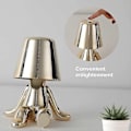 Miniatyrbilde 2 av 5: Touch bordlampe gull Thinker lampe bordlampe trådløs oppladbar bærbar dekorativ sengelampe med USB-lading iggb gull 1-Xin gold 1 gold 1 1PC