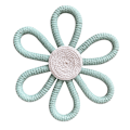 Miniatyrbild 3 av 7: Boho Decor Daisy Flower Woven Macrame Vägg Hängande Rep Handgjord Vävd Väggprydnad Flickrum Flow