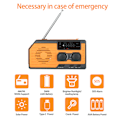Miniatyrbilde 4 av 5: Vevradio med solcellepanel, lommelykt og 8000mAh powerbank