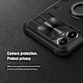 Pikkukuva 3 / 5: iPhone 13 Pro - NILLKIN CamShield Armor Hybrid Ring -kuori - Musta