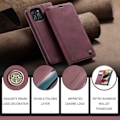 Miniatyrbillede 2 af 5: iPhone 13 Pro - CASEME Retro Læder Etui - Rød