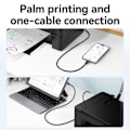 Pikkukuva 4 / 5: JASOZ 1.5m USB-C - USB Type B 2.0 -kaapeli, musta