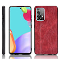 Pikkukuva 1 / 5: Samsung Galaxy A52 / A52s - Nahkapäällysteinen Hybridikuori - Punainen Red Punainen