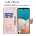 Pikkukuva 5 / 5: Samsung Galaxy A53 5G Kotelo Painetut Perhoset Ruusukulta