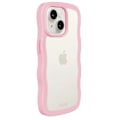 Pikkukuva 3 / 4: holdit iPhone 15 Plus / 14 Plus Kuori Wavy Pink Transparent